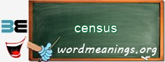 WordMeaning blackboard for census